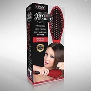 NEW Hot and Straight Straightening Salon Brush with Temperature Control Esplee